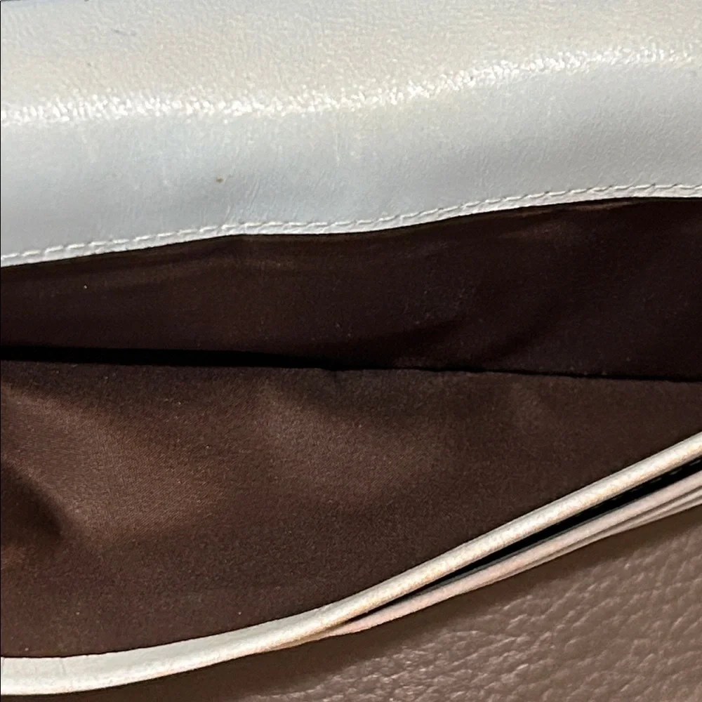 Vintage Coach Continental Brown and Tan Women's Leather and canvas Wallet - Picture 12 of 14